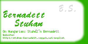 bernadett stuhan business card